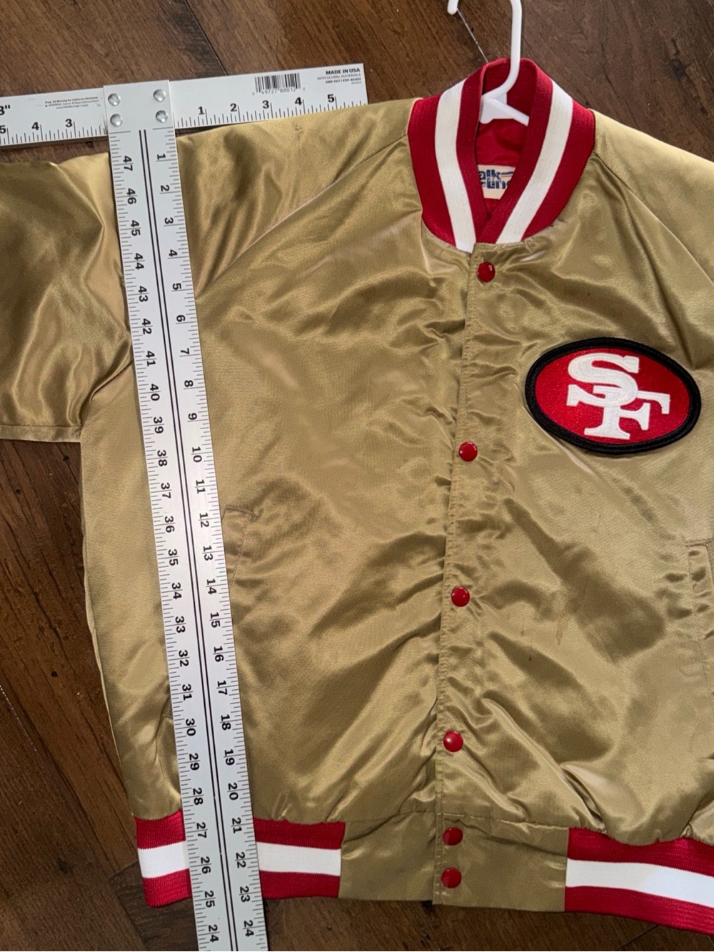Vintage San Francisco 49ers Starter Jacket Gold, 80s/90s Sz L - Picture 10 of 10